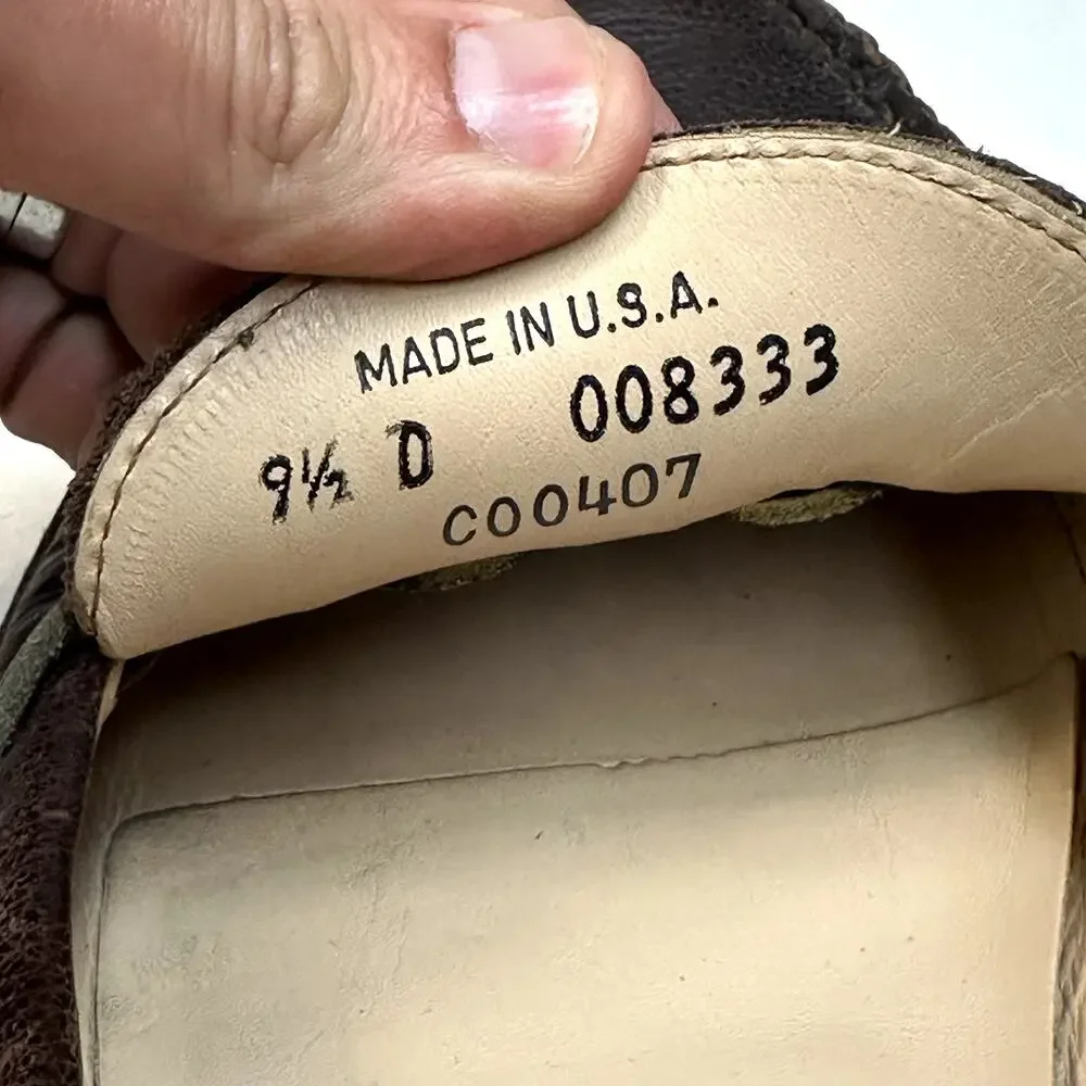 VERY GOOD Rancourt & Co. x Cole Haan Brown Driver Moccasin Maine USA 9.5 D